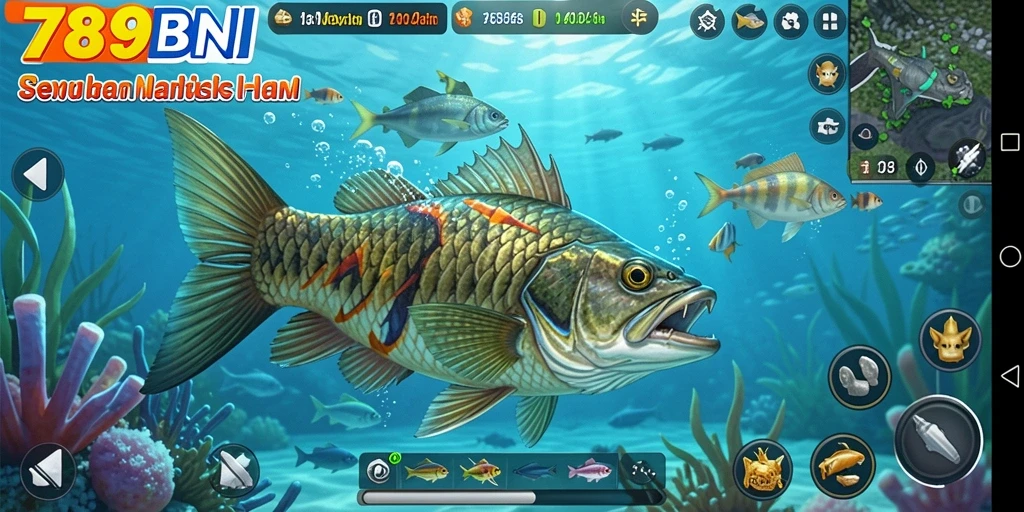 Tampilan gameplay seru Tembak Ikan di 789BNI.