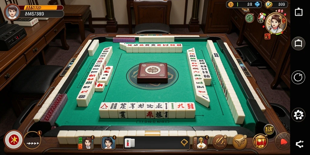 Screenshot menunjukkan gameplay Mahjong yang seru dan menantang.