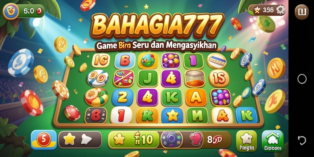 Tampilan gameplay Bingo yang mengasyikkan dan penuh warna.