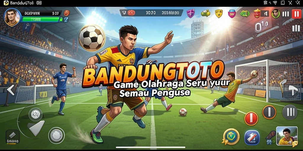 Screenshot BANDUNGTOTO menampilkan aksi seru dalam permainan olahraga yang menegangkan.