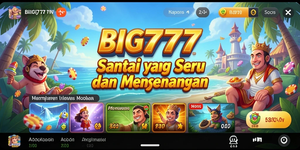 Screenshot BIG777 menampilkan gameplay yang seru dan penuh warna.