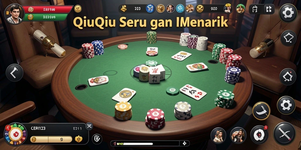 Tampilan gameplay QiuQiu yang seru dan interaktif.