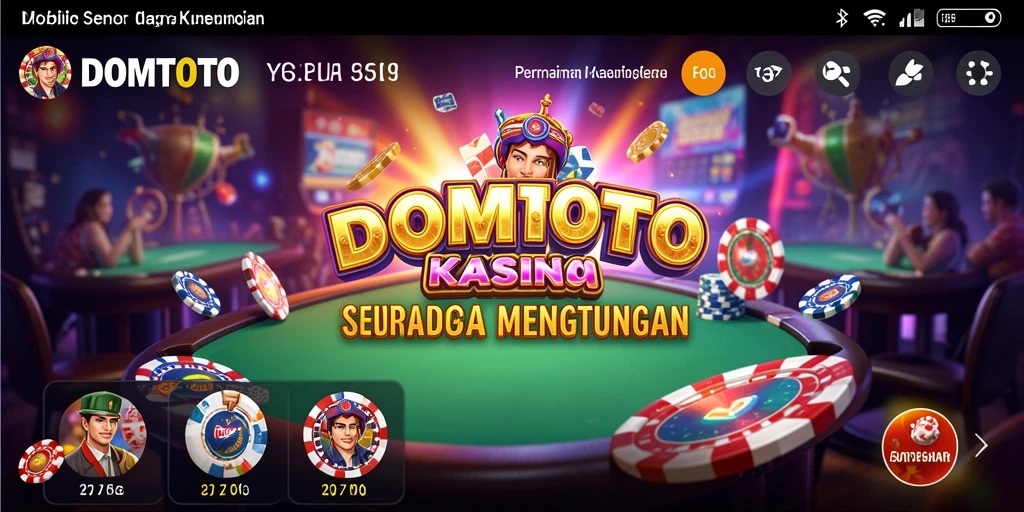 Tampilan gameplay menarik dari DOMTOTO dengan berbagai permainan kasino.