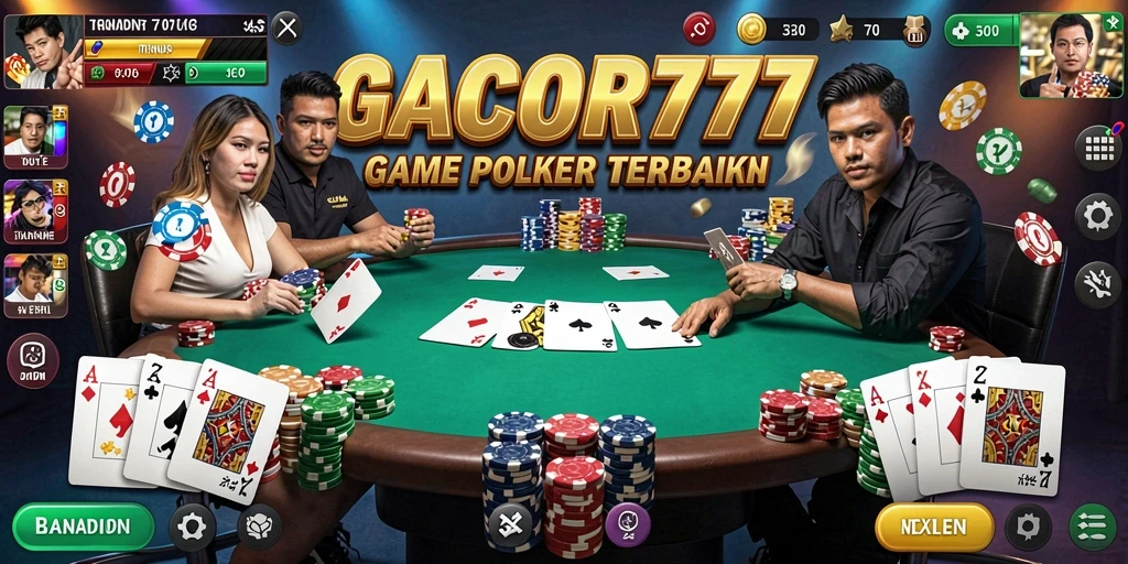 Screenshot GACOR777 menampilkan gameplay Poker yang seru dan interaktif.