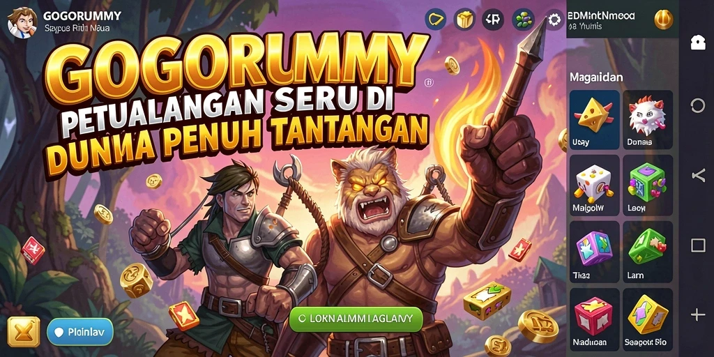 Tampilan gameplay seru di <strong>GOGORUMMY</strong> dengan berbagai tantangan.