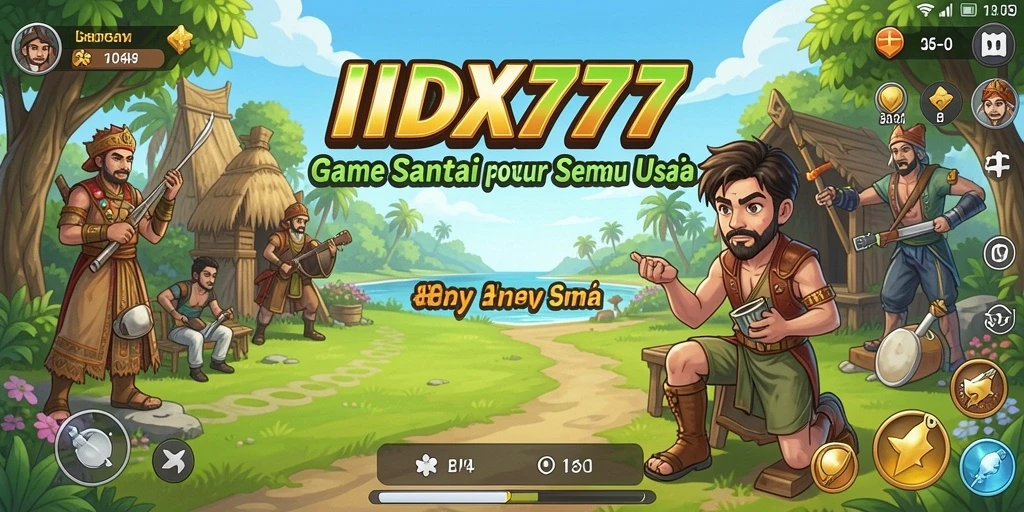 Tampilan gameplay IDX777 yang penuh warna dan menyenangkan.