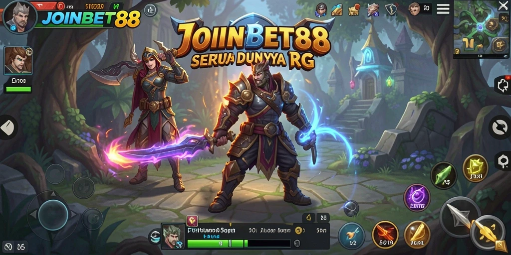Screenshot gameplay JOINBET88 menampilkan petualangan RPG yang mendebarkan.