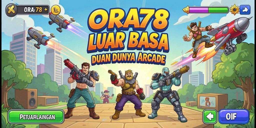 Tampilan gameplay seru dalam ORA78 dengan aksi arcade yang menarik.