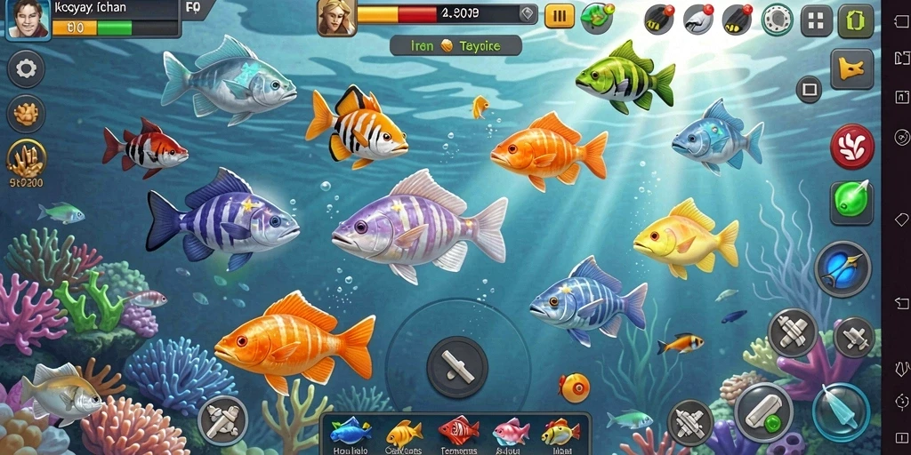 Tampilan gameplay menarik di QQRP dengan aksi Tembak Ikan yang seru.