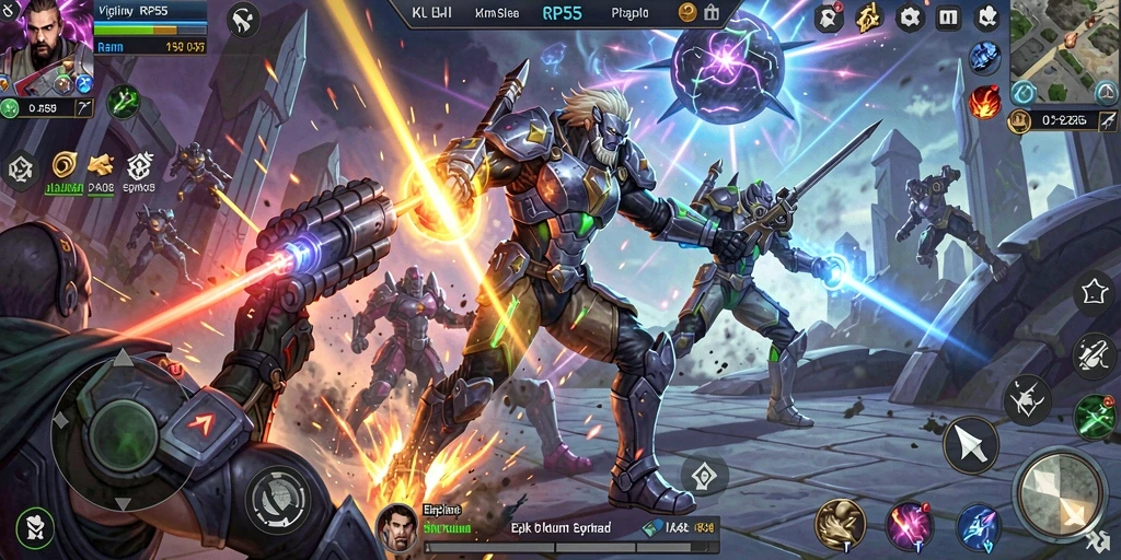 Tampilan gameplay RP55 yang mendebarkan dalam pertarungan epik.